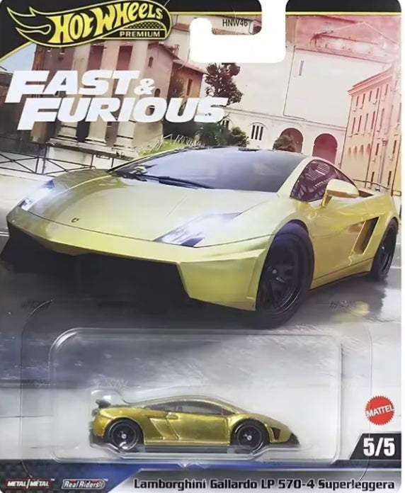 Hot Wheels Premium Fast & Furious "Lamborghini Gallardo LP 570-4 Superleggera" Toy Car tys crs