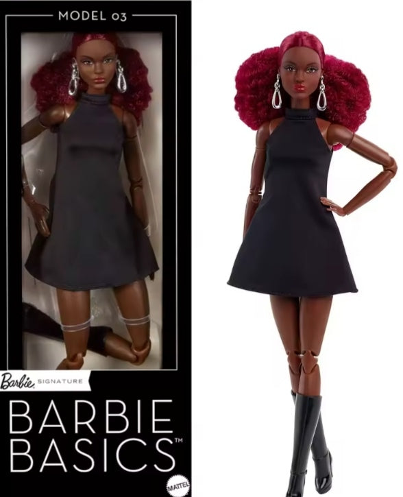 Original Barbie Signature Doll Basics Model 03 Classic Black Dress dll tys