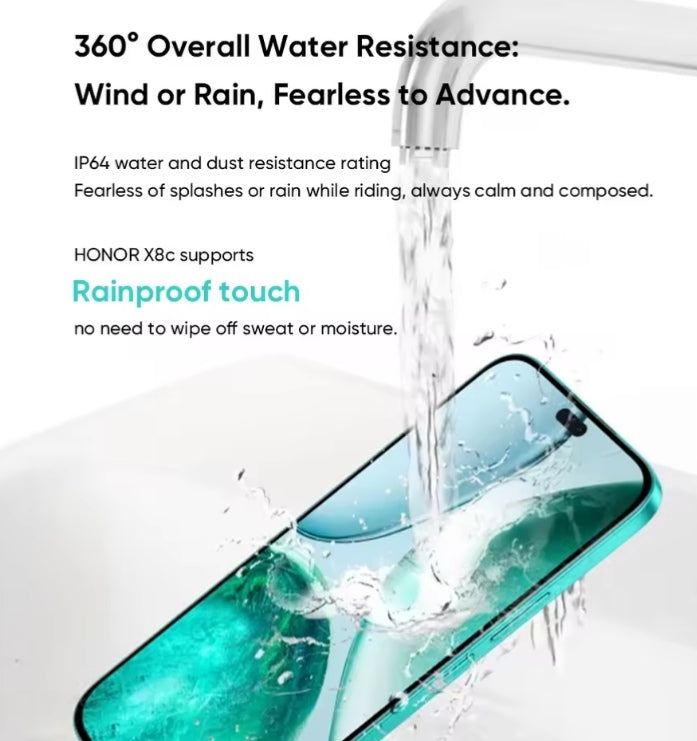 Honor X8C Global Version Waterproof Smartphone Snapdragon 685 Screen 6.7inch RAM 8GB+512GB ROM SuperCharge (Black) Smartphone smp