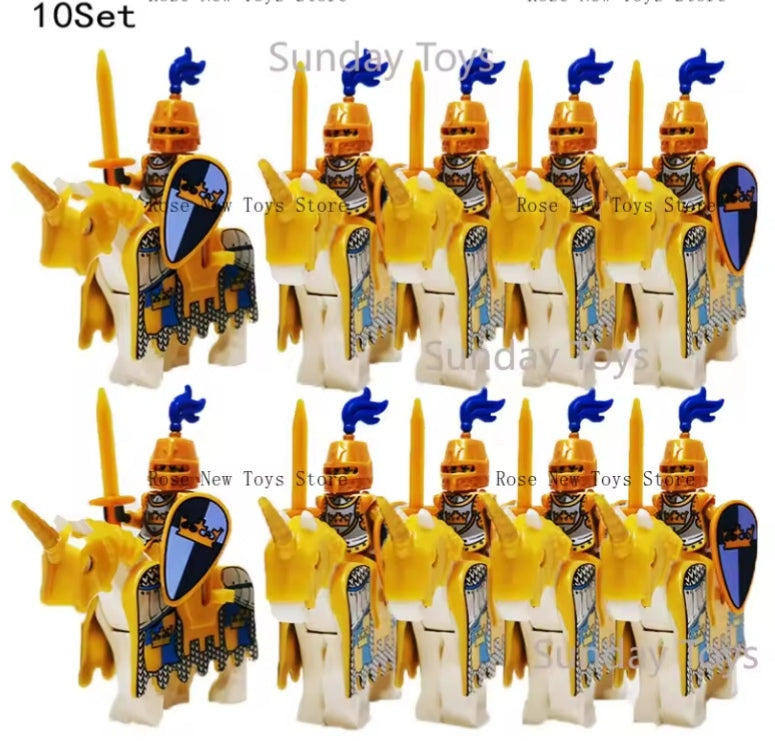 Children's Medieval Castle Royal Knights On Horseback Building Blocks Set Toys tys bbs