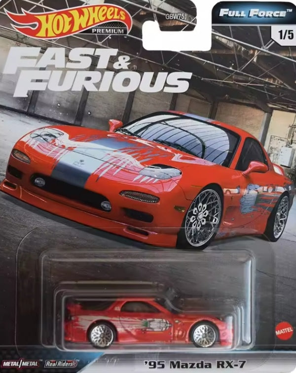 Hot Wheels Premium JDM Mazda Series "1995 Mazda RX-7" Toy Car tys crs