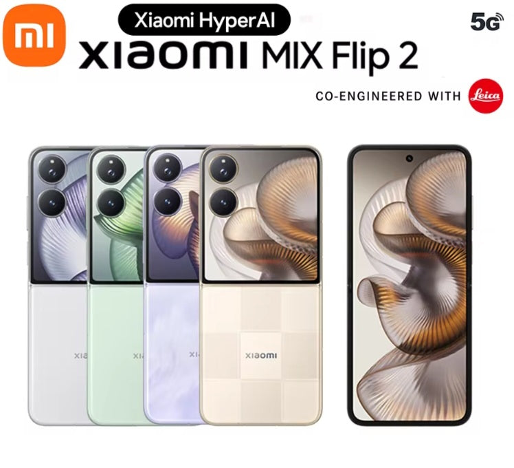 Xiaomi Mix Flip 2 Chinese Version Green Smartphone Facial Recognition & Fingerprint Unlock Function Dust Water & Scratch Resistant HD Screen Super/Fast Charging Smartphone (RAM 12GB+256GB ROM). smp