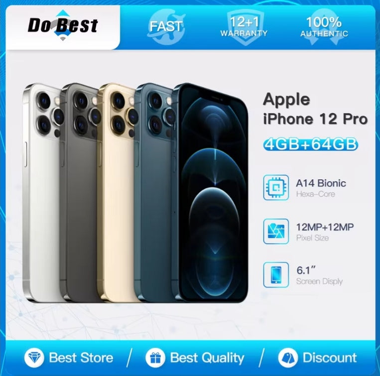 Apple iPhone 12 Pro 5G Smartphone 6.1inch Screen ROM 256GB (Gold) Smartphone smp