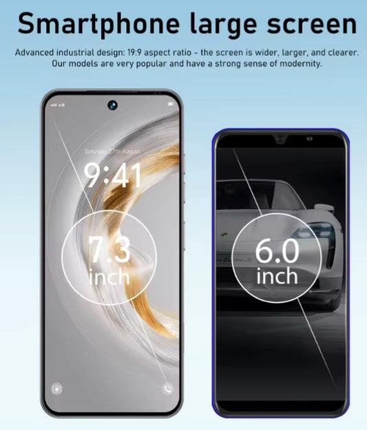 2025 HOT I17 Pro Max 5G Android 15 System Global Version 12GB 512GB (Silver) Smartphone smp