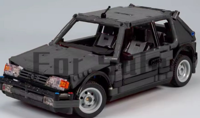 Dark Gray Peugeot 205 GTI Edition Building Blocks Set Toys tys bbs crs