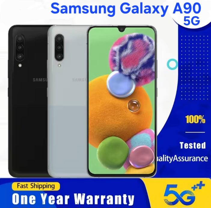 Samsung Galaxy A90 5G Korean Version White Smartphone Dust Water & Scratch Resistant HD Screen Super/Fast Charging Smartphone. smp