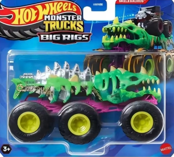 2025 Hot Wheels Monster Trucks Big Rigs "E-Skellsaurus" Toy Car tys crs