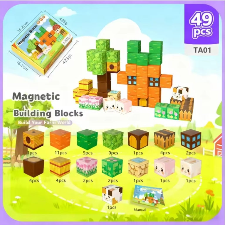Children's Early Learning Portable Magnetic Building Blocks Set Toys bbs edc tys