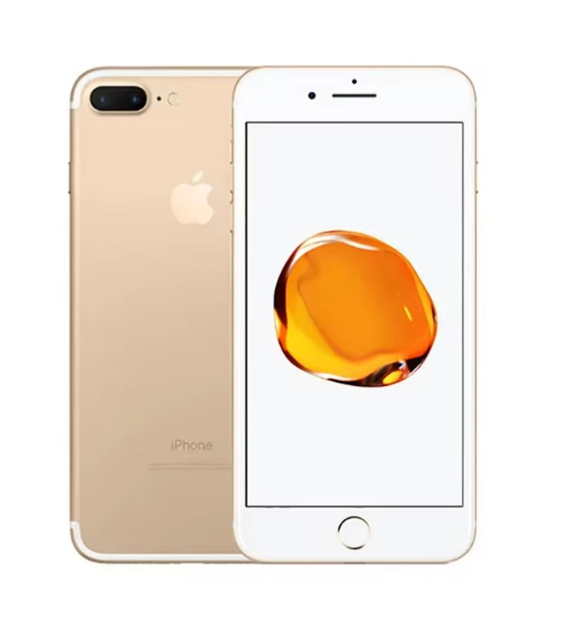 Apple iPhone 7 Plus Smartphone Fingerprint Unlock Function Dust Water & Scratch Resistant HD Screen Super/Fast Charging (128GB ROM) (Gold) Smartphone + FREE Earphones. smp