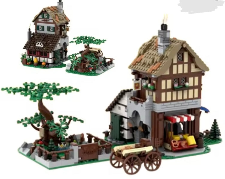 Children's Medieval House Building Blocks Set Toys tys bbs