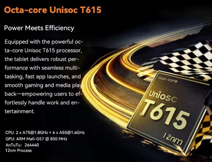 2025 Blackview Active 5 Rugged Android 15 Tablet 8.68inch HD Screen RAM 8GB+512GB ROM (Orange) Tablet tbt