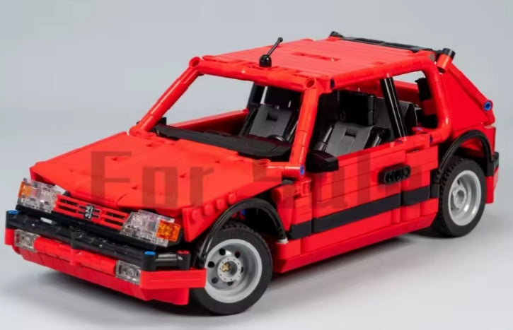 Red Peugeot 205GTI Building Blocks Set Toys tys bbs crs
