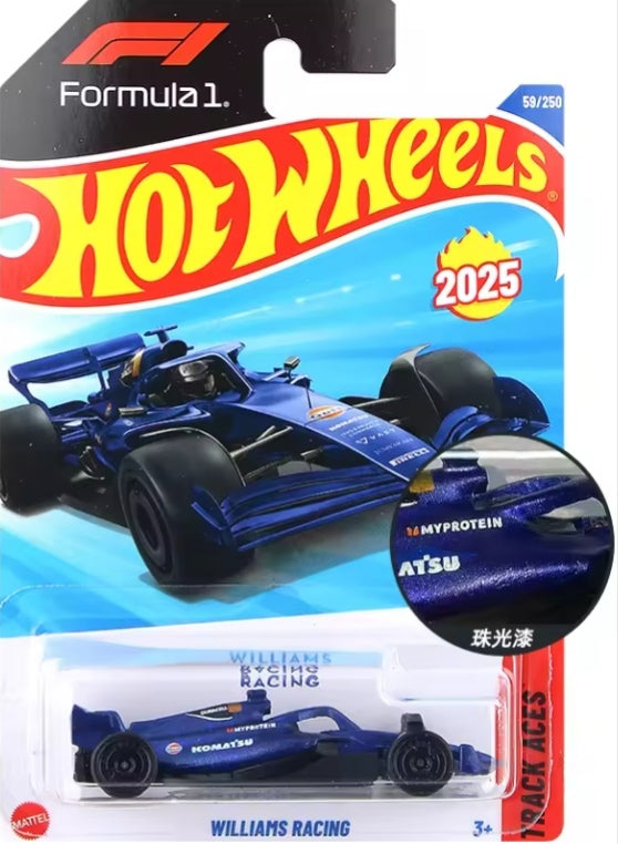 2025 Hot Wheels C Case "Williams F1" Toy Car tys crs