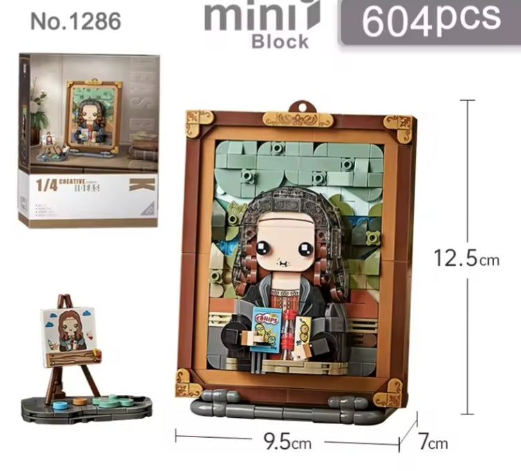 Classic Oil Painting Building Block Set Toys (with box) tys bbs