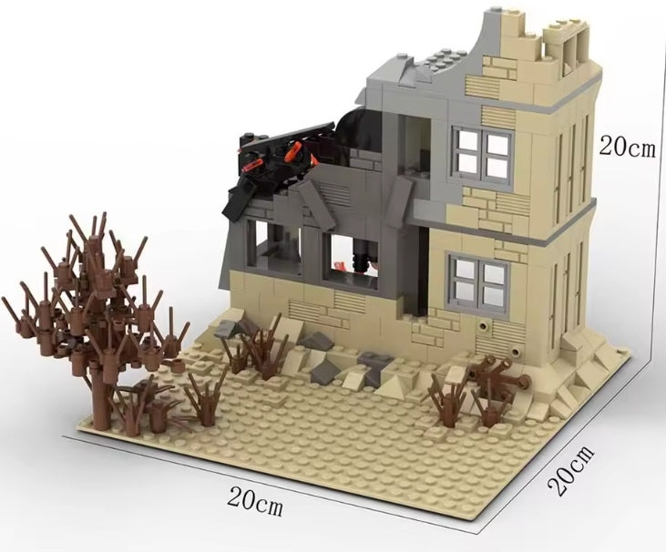 WW2 Military Battlefield Building Set Ruins Building Blocks Set Toys tys bbs