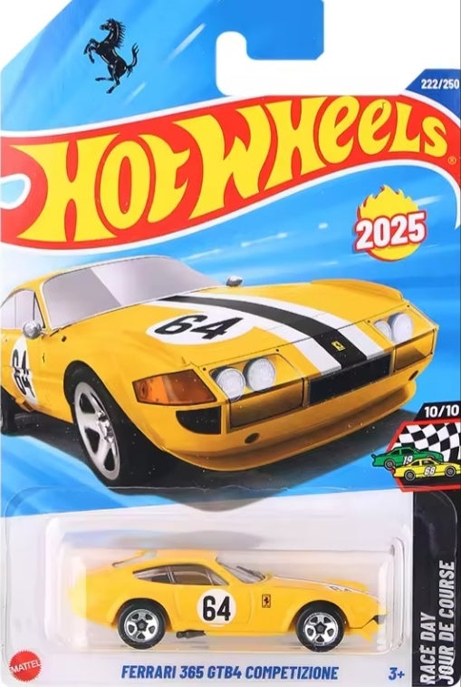 Hot Wheels 2025-Q Case Alloy "Ferrari 365 GTB4" Toy Car tys crs