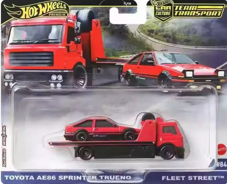 Hot Wheels Premium Toyota AE86 Sprinter & Haulage Truck Toy Cars tys crs