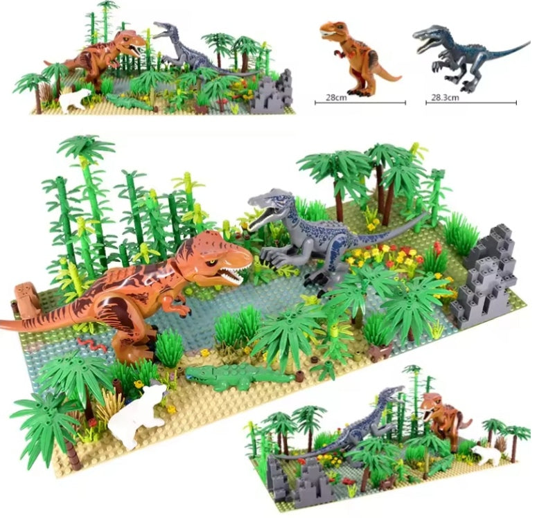 Children's Tropical Rain Forest Jurassic Dinosaur Building Blocks Set Toys tys bbs