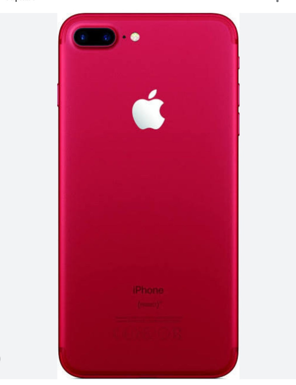 Apple iPhone 7 Plus Smartphone Fingerprint Unlock Function Dust Water & Scratch Resistant HD Screen Super/Fast Charging (256GB ROM) (Red) Smartphone + FREE Earphones. smp