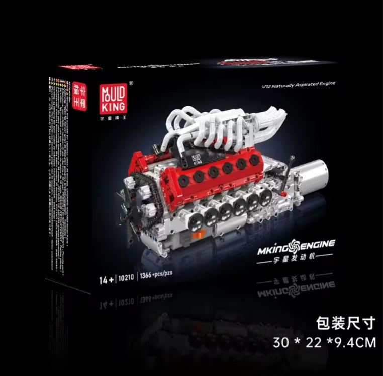 Mould King V12 Engine Building Blocks Set Toys (with box) tys bbs