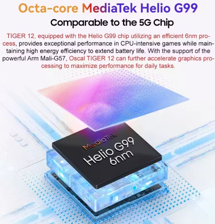 Blackview OSCAL TIGER 12: 6.78inch Android 12GB+256GB (Cerulean Blue) Smartphone smp