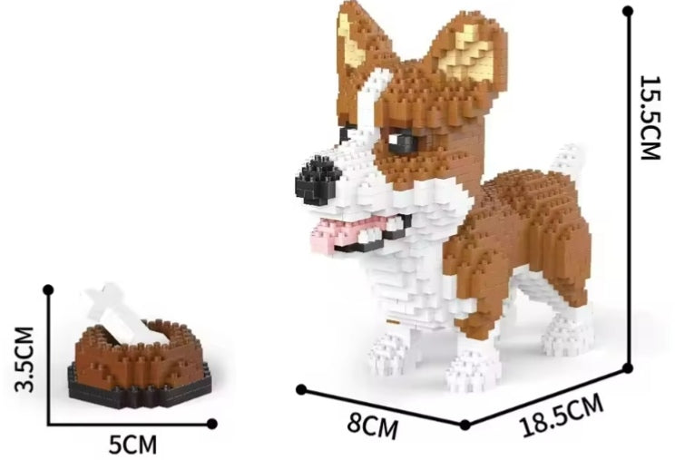 Home Decor Corgi Building Blocks Set Toys tys bbs