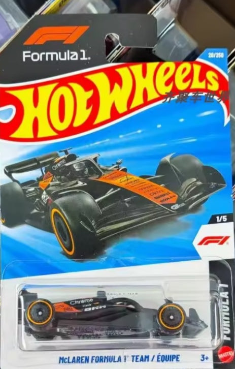 Mattel 2026 Hot Wheels B Case Mainline Series "McLaren F1 Team" Toy Car tys crs