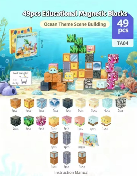 Children's Early Learning Portable Magnetic Building Blocks Set Toys tys edc bbs