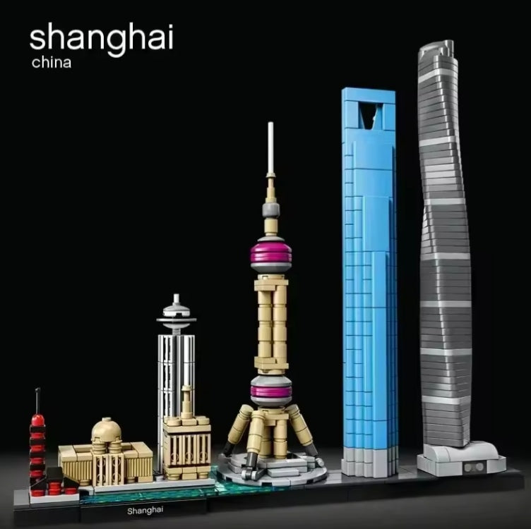 Shanghai City View Building Blocks Set Toys tys bbs