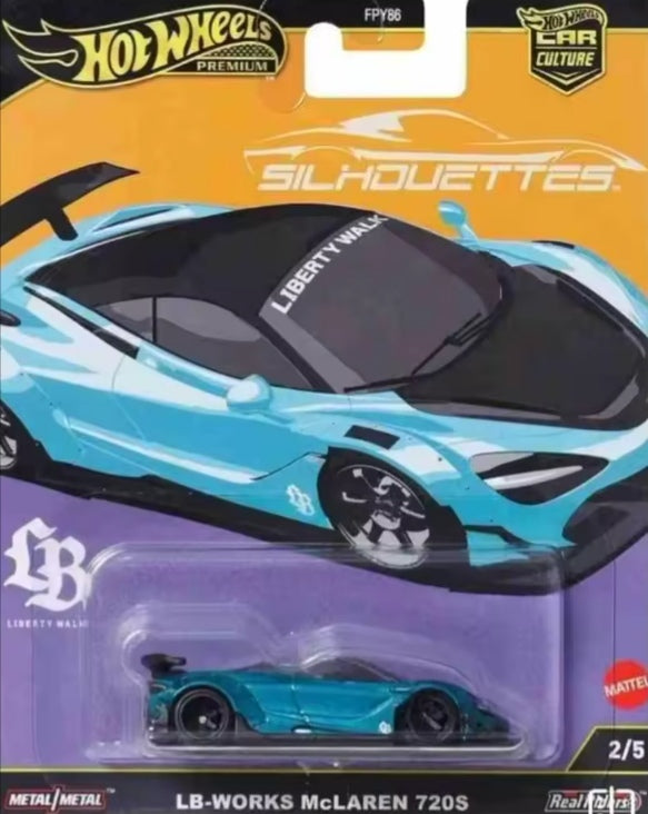 2025 Mattel Hot Wheels Car Culture Silhouettes McLaren 720S Toy Car crs tys