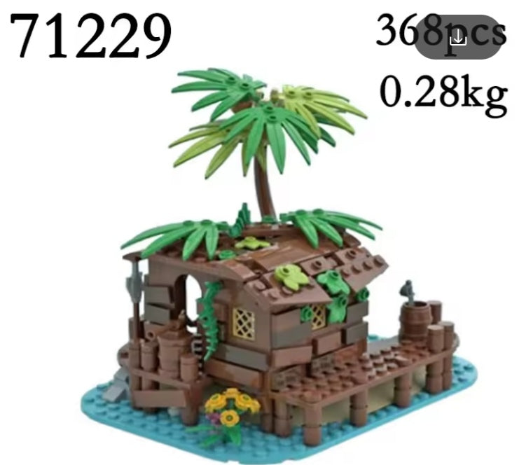 Educational Pirate Shed On The Island Building Blocks Set Toys tys edc bbs