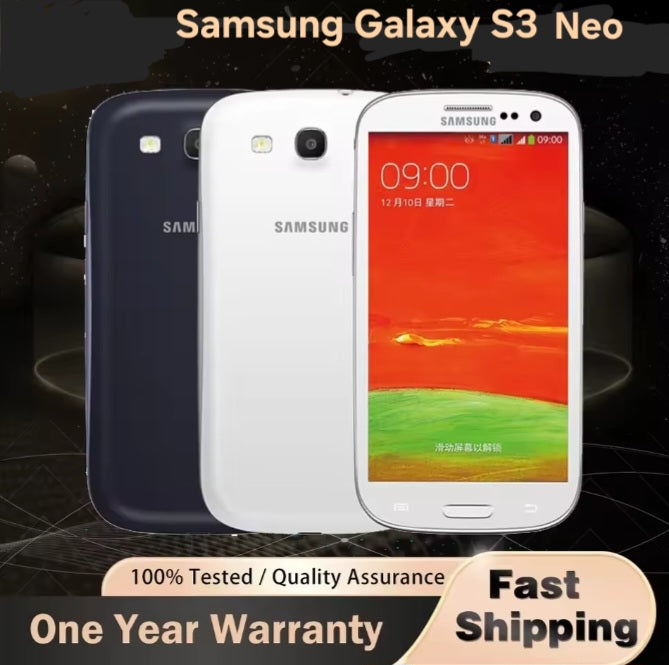 Samsung Galaxy S3 Neo Global Version Black Smartphone Dust Water & Scratch Resistant HD Screen Super/Fast Charging Smartphone (I9300). smp