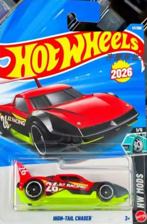 Mattel 2026 Hot Wheels B Case Mainline Series "High-Tail. Chaser" Toy Car tys crs