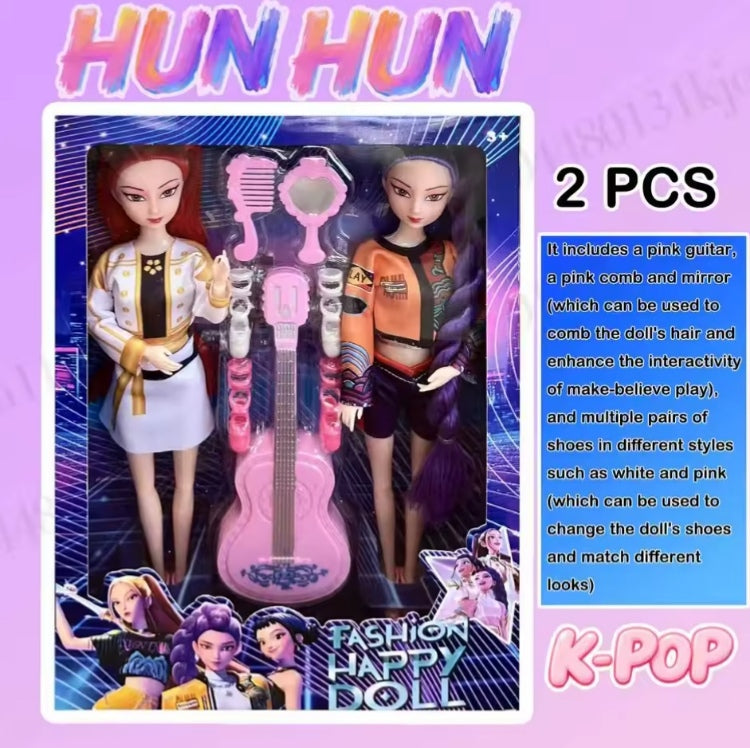 KPop Demon Hunters Character Figures, Dolls, 2 Piece Set dll tys