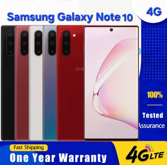 Samsung Galaxy Note 10 4G US Version Aura White Smartphone Dust Water & Scratch Resistant HD Screen Super/Fast Charging Smartphone. smp