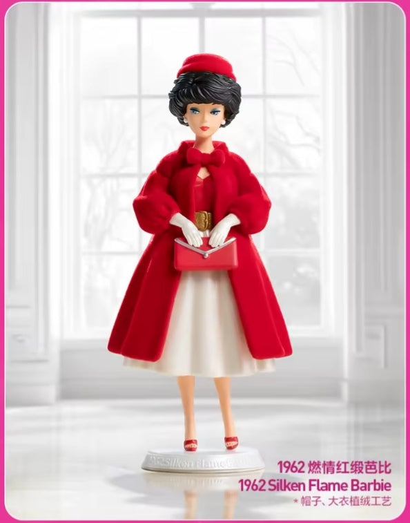 Original Popmart Barbie Fashion Series "1962 Silken Flame Barbie" Doll dll tys