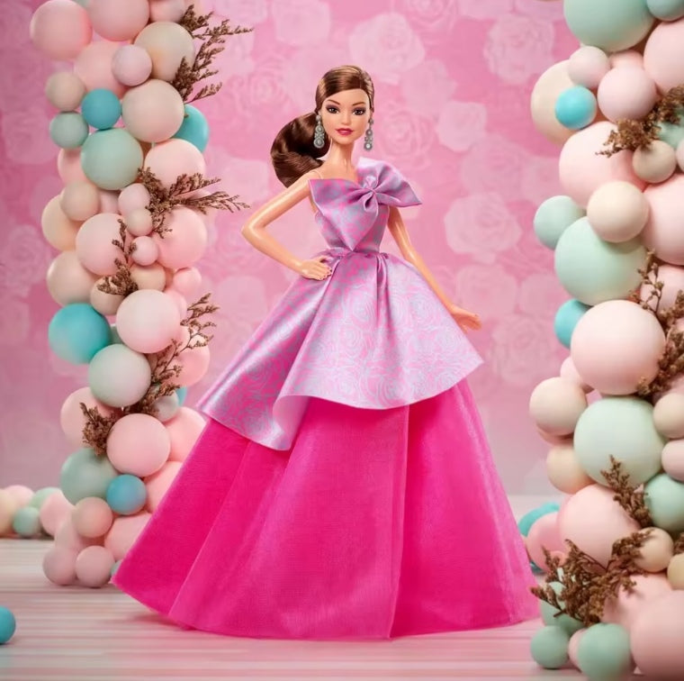 Barbie Birthday Wishes 2025 Butterfly Knot Princess Dress Doll dll tys