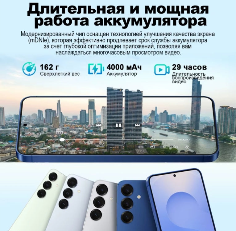 Samsung Galaxy S25 AI Global Version Smartphone Water Resistant Dustproof Fingerprint Unlock Function Facial Recognition Function HD Screen Super/Fast Charging (Silver Shadow) Smartphone smp