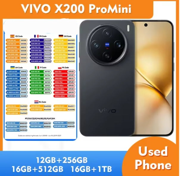Vivo X200 Pro Mini Chinese Version White Smartphone Dust Water & Scratch Resistant HD Screen Super/Fast Charging Smartphone (RAM 12GB+256GB ROM). smp