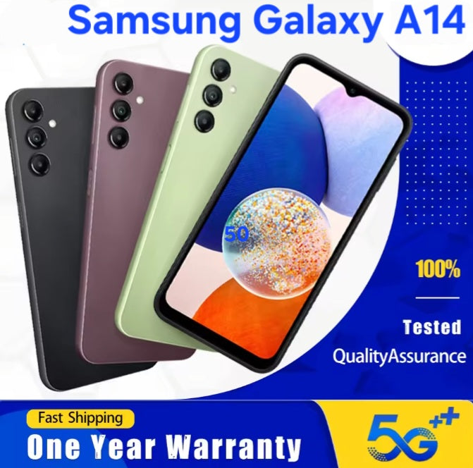 Samsung Galaxy A14 5G Global Version Red Smartphone Dust Water & Scratch Resistant HD Screen Super/Fast Charging Smartphone (128GB). smp