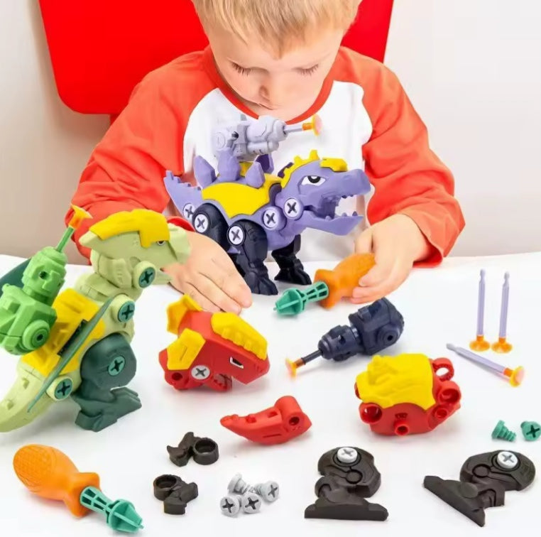 Children's Educational DIY Dinosaur Screwing Building Blocks Set Toys tys bbs