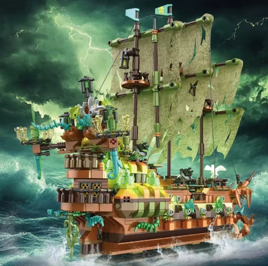 2025 Flying Dutchman Ghost Ship Building Blocks Set Toys tys bbs