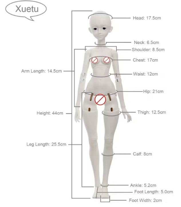 JOYBJD Designer Makeup Ball Jointed 60cm Doll Full Set dll tys