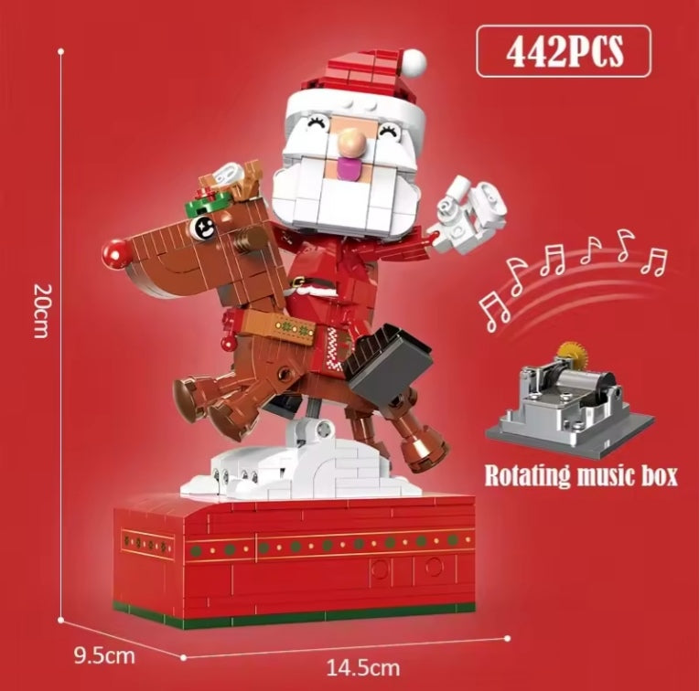 Santa & Rudolf Christmas Building Blocks Set Toys tys bbs