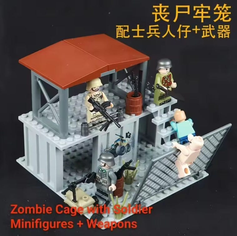 LEGO Military Base WWII Soldier Fortification Tower tys bbs