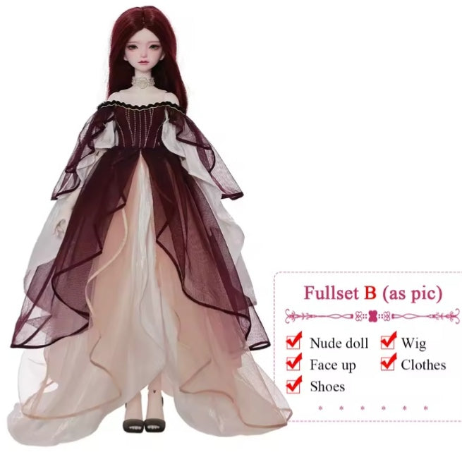 JOYBJD Cyllira Fullset Doll Medieval Retro Style Wine-red. Moonshine Maiden dll tys