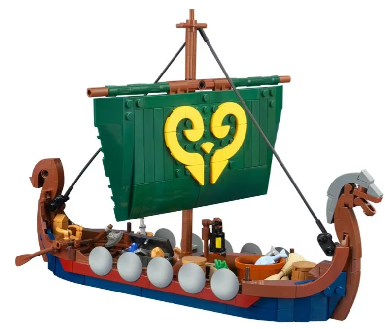 Medieval Viking Long ship Building Blocks Set Toys tys bbs