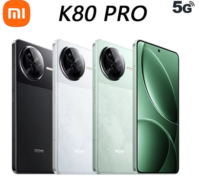Xiaomi Redmi K80 Pro 5G Chinese Version White Smartphone Dust Water & Scratch Resistant HD Screen Super/Fast Charging Smartphone (RAM 12GB+256GB ROM). smp