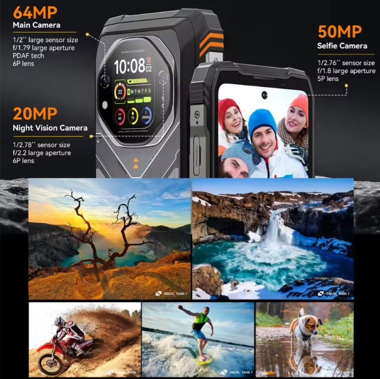 Blackview OSCAL TANK 1: 6.78inch HD Screen 5G Global Version Android 12GB+256GB (Black) Smartphone smp