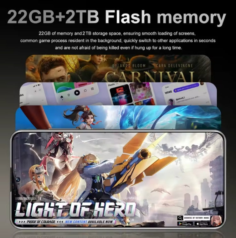 2026 HOT New P80 Ultra 7.0inch HD 4K 4G 5G Android 16GB+1TB (Blue) Smartphone smp